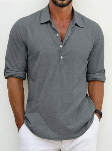 Camisa Archie algodón lino