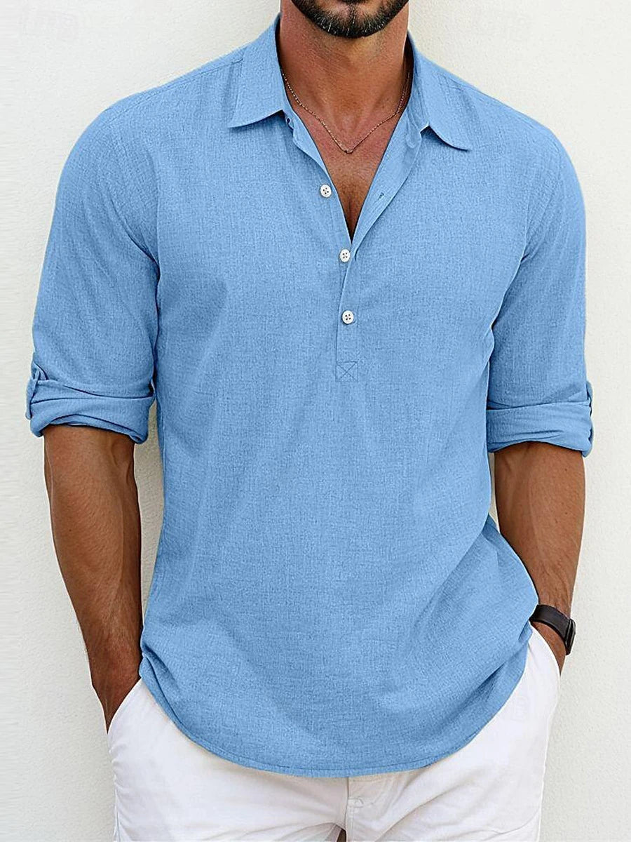 Camisa Archie algodón lino