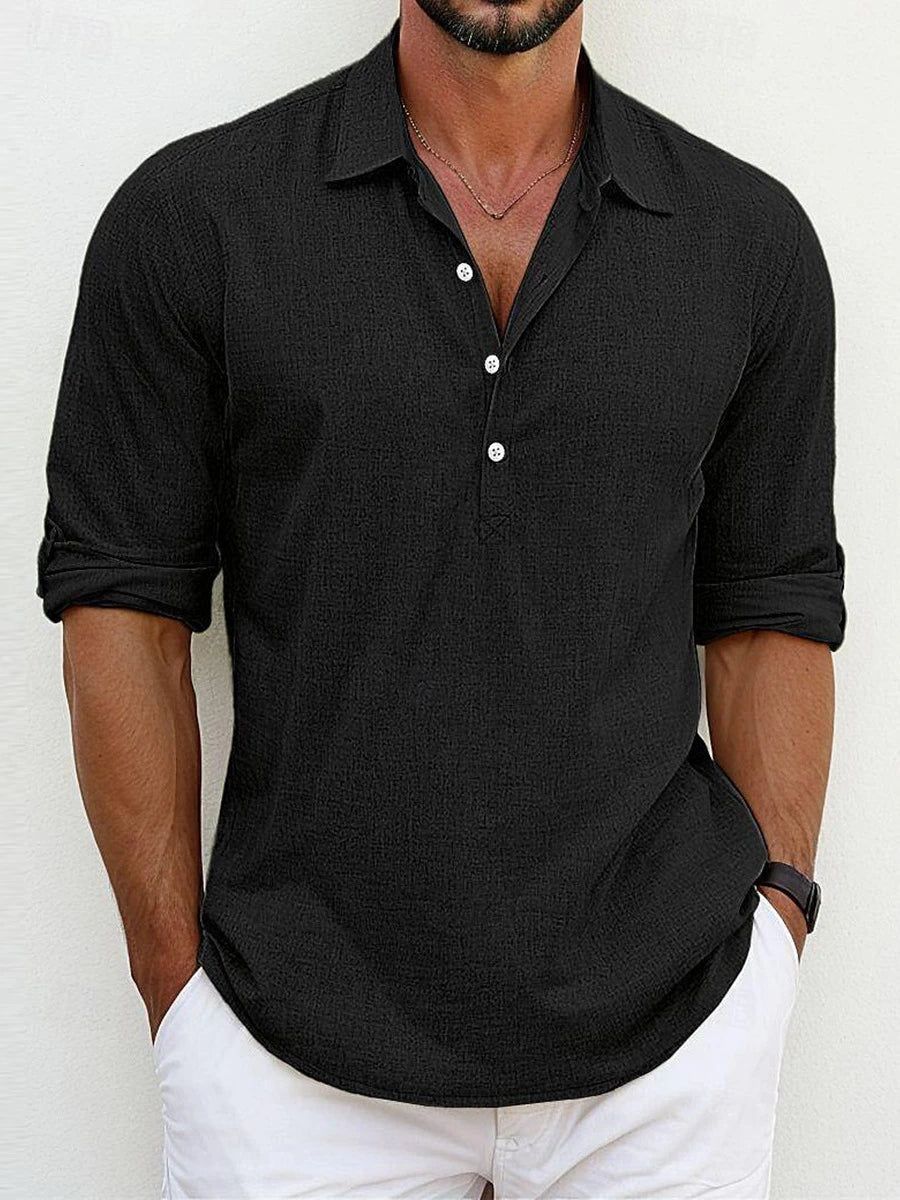 Camisa Archie algodón lino