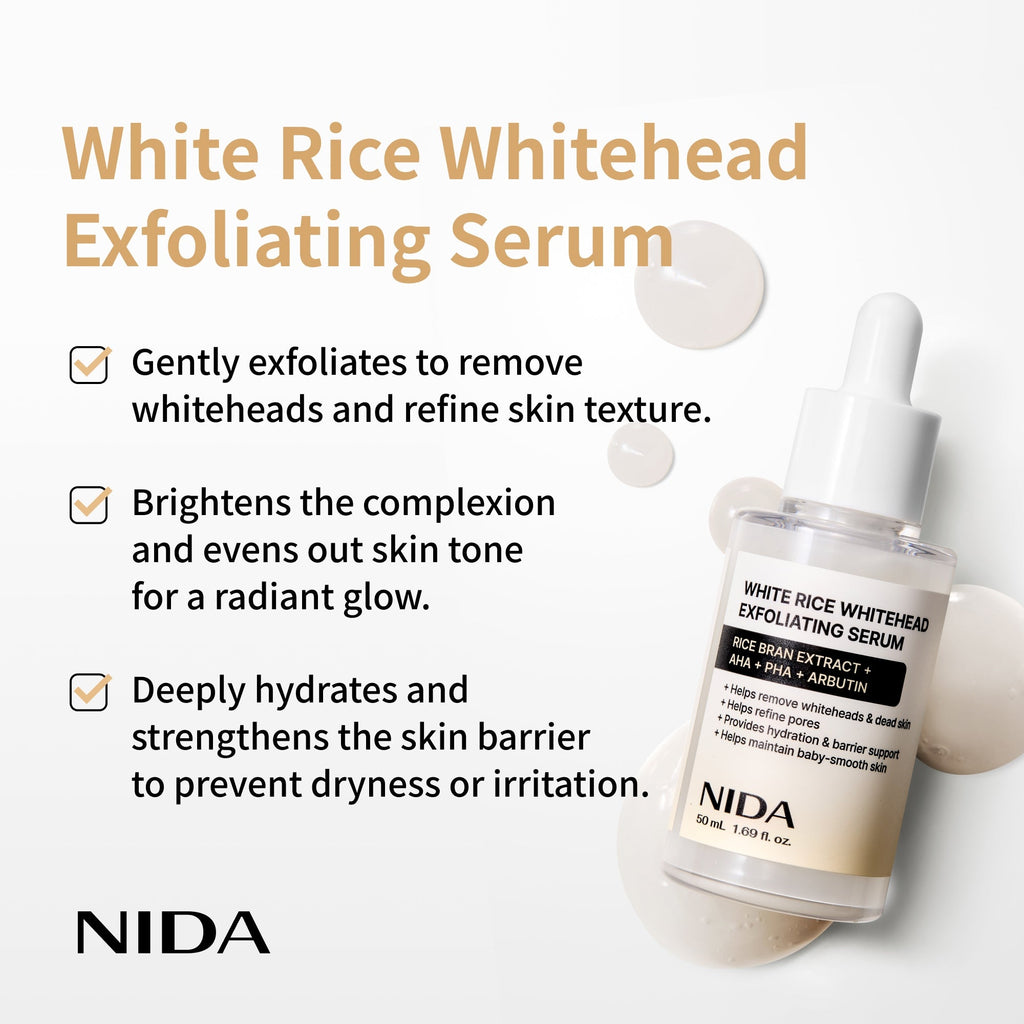 Paquete dúo de sueros exfoliantes blancos y negros NIDA