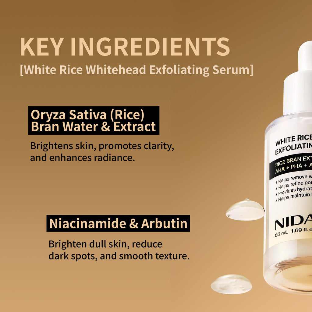 Paquete dúo de sueros exfoliantes blancos y negros NIDA