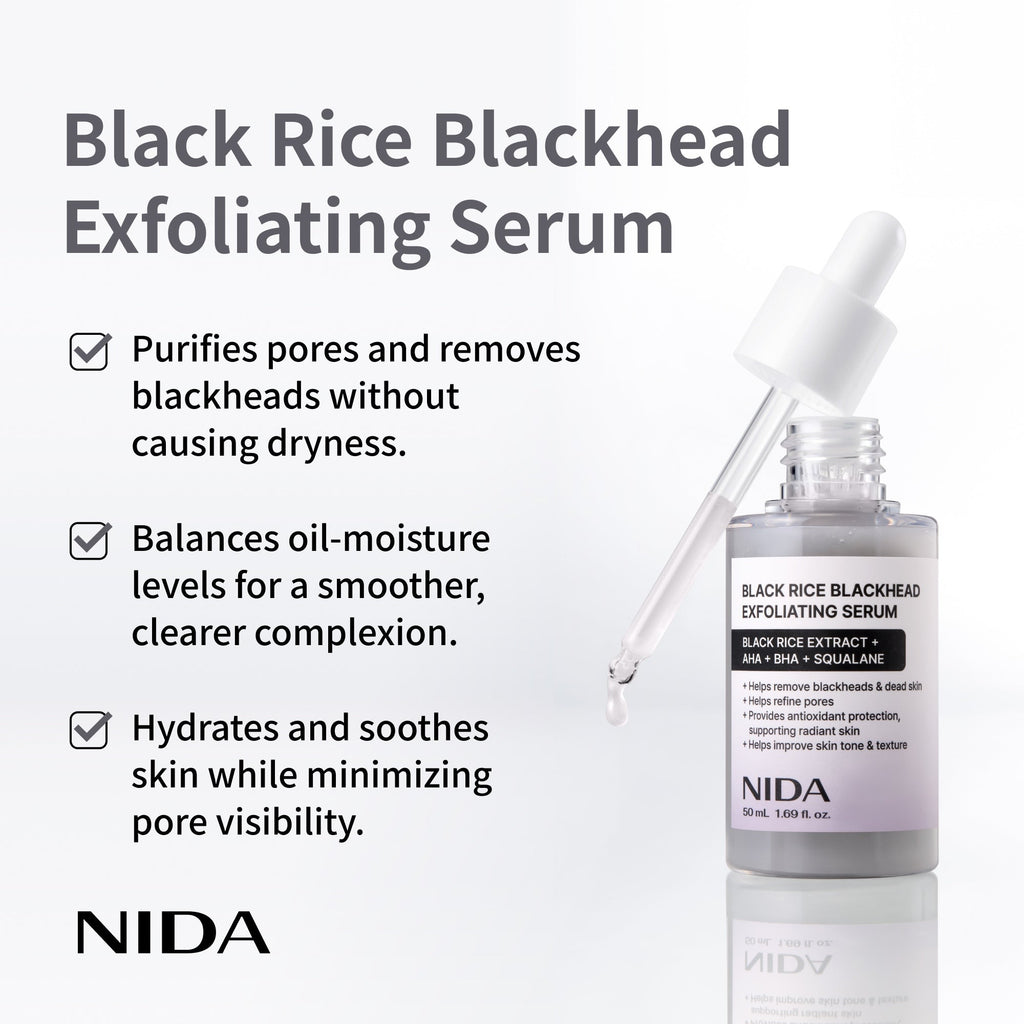 Paquete dúo de sueros exfoliantes blancos y negros NIDA